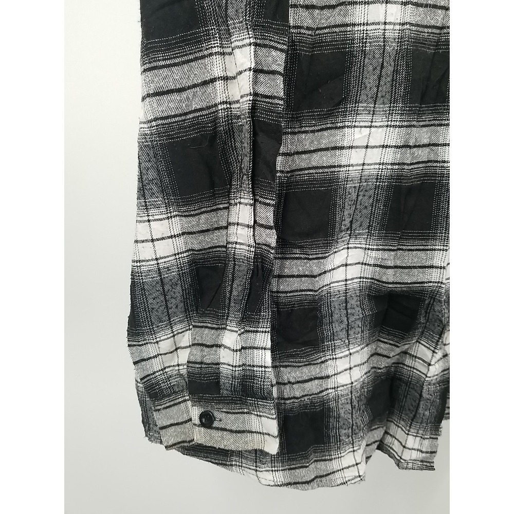 Shein Shirt‎ Womens Large Plaid Flannel Button Up Long Sleeve - Picture 4 of 6